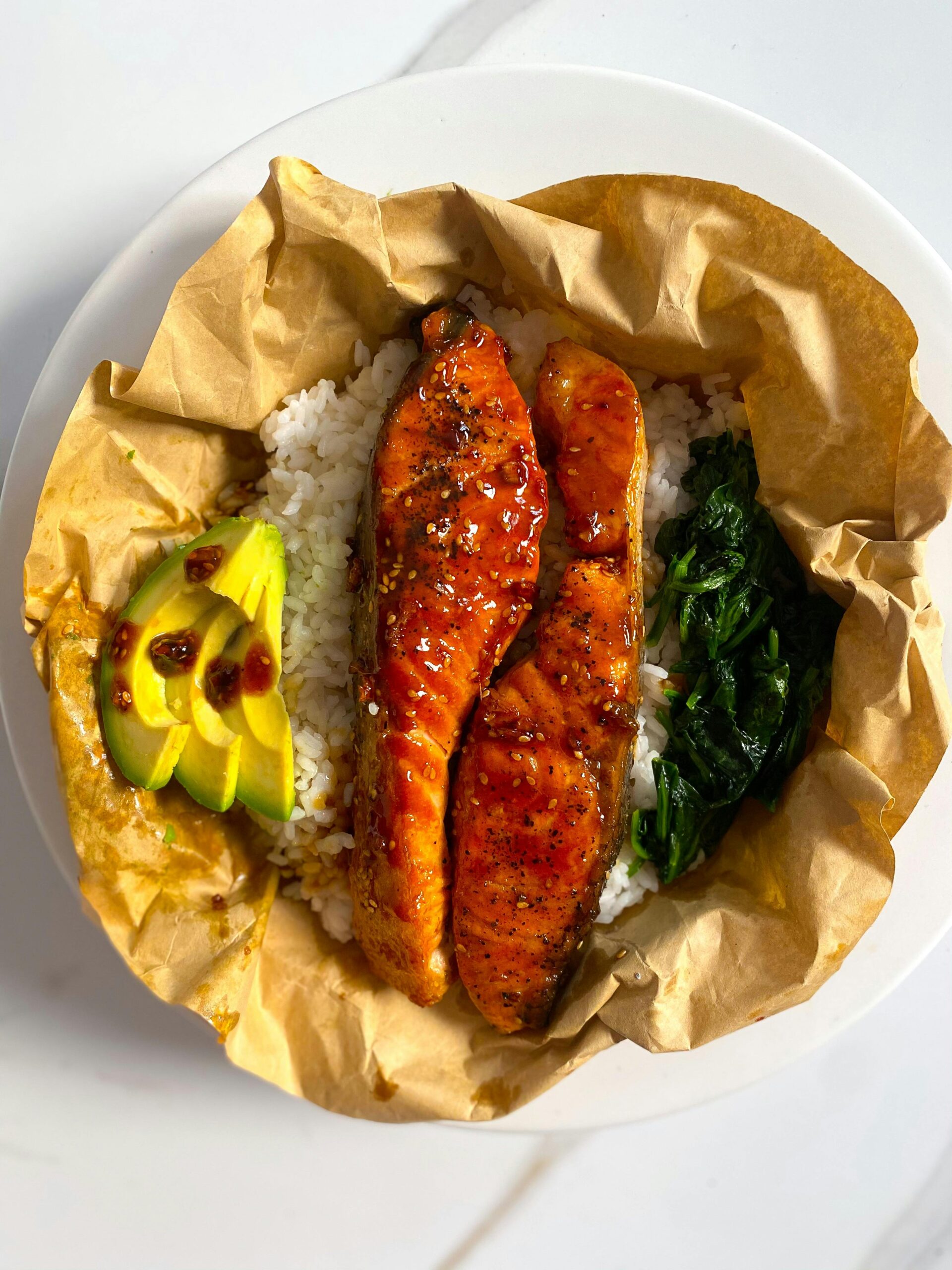 healthy salmon recipe with rice dish